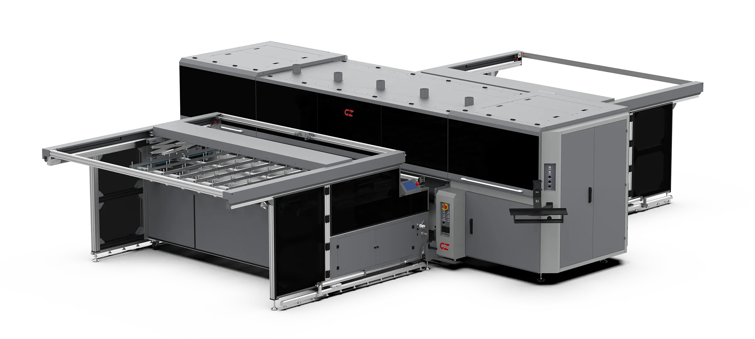Advanced Hybrid UV LED digital inkjet printer with full automation - GZF32KM Pro Auto